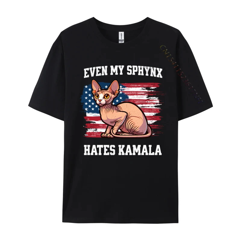 

Even My Sphynx Cat breed Hates Kamala Election Republican Print Cotton Tops Shirt Slim Fit Tee Shirt 2024 Discount Normal