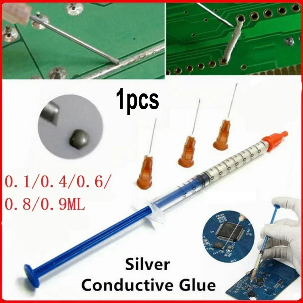 0.1-0.8ML Silver Conductive-glue Wire For Solderless Silver Conductive Wire Paste Glue PCB Electronics Repair Membrane Switches
