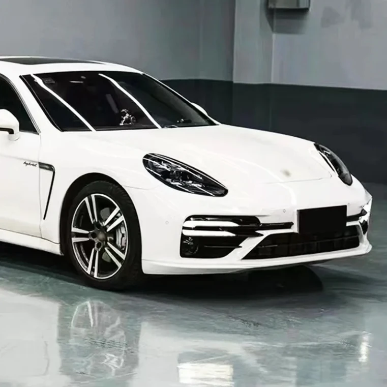 Для Porsche Panamera 2014-2016 от 970 до 971 комплект кузова в стиле TurboS, передний бампер, задние насадки для губ, автомобильная решетка, модификация переднего бампера
