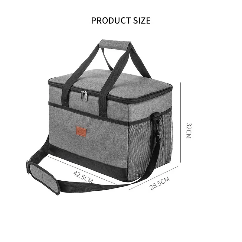 Super grande 32L termica borsa di raffreddamento con rivestimento rigido isolato Picnic pranzo Box fresco di bere per il campeggio barbecue feste