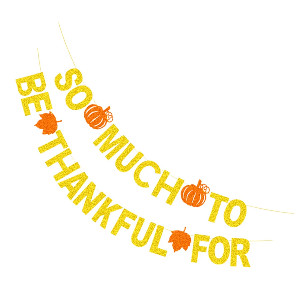 

1 Set Flash Powder Pull Flower Hanging Bunting Thanksgiving Decor Party Supply Festival Prop For House Tree Decoration