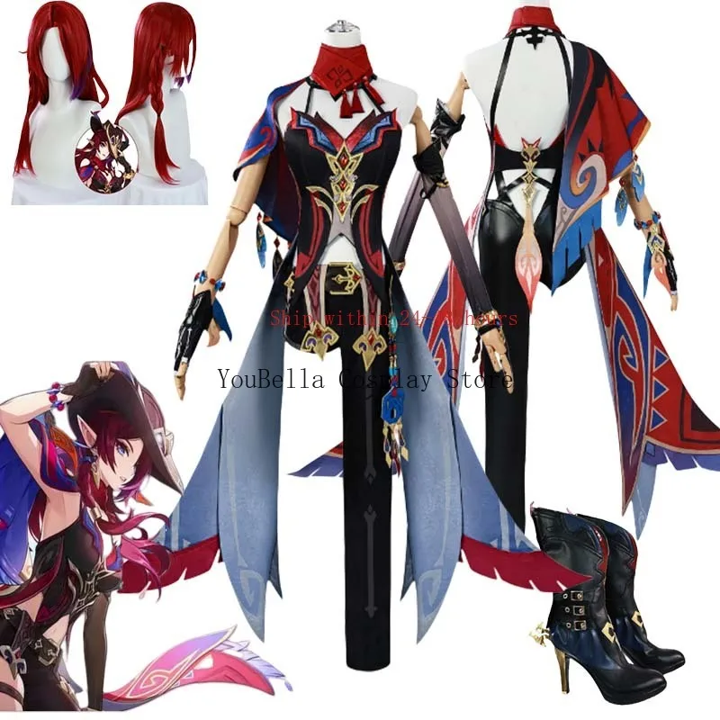 Chasca Cosplay Costume Genshin Impact Game Costume Wig Dress Full Set Uniform Props Tlalocan Halloween Christmas Fancy Party