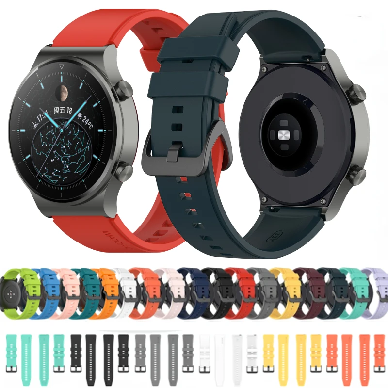 22mm 20mm Silicone Strap for Huawei Watch 3/4/GT/GT3 Pro Amazfit GTR/GTS Wristband Samsung Galaxy Watch 4/5/6 40mm/Active 2 Band