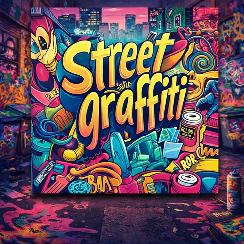 Street Graffiti Colouring Book Adult Picture Book Graffiti Designs Anti Stress Mindfulness Activity Unique Present