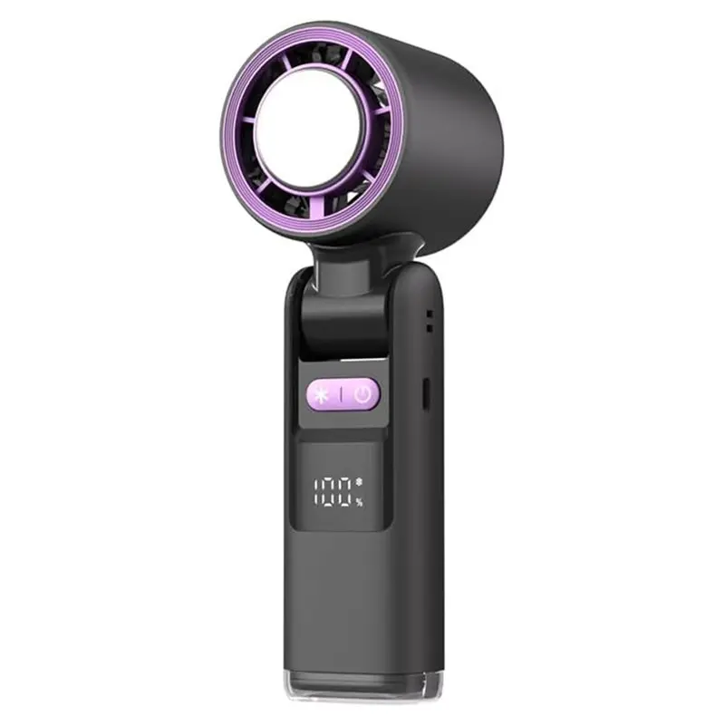 

A94E-New Portable Mini Turbo Fan 4000Mah, 100 Wind Speeds Semiconductor Refrigeration Ice Cooling For Personal& Travel