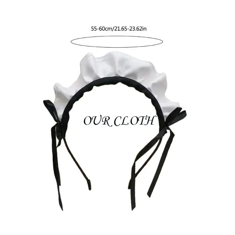 Maid Headpieces Ruffle empregada empregada cabelos decorativos halloween acessório cosplay para mulheres festas