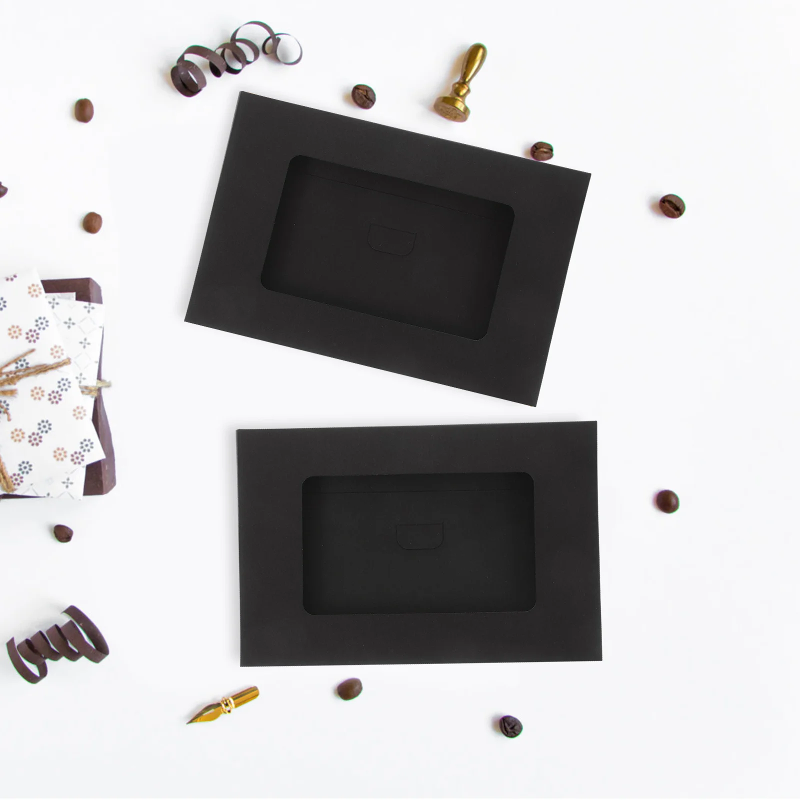 Picture 7: 30pcs Postcard Boxes Blank Paper Photo Frames Clear Window Envelopes For Diy Craft Card Storage Multifunctional Portable