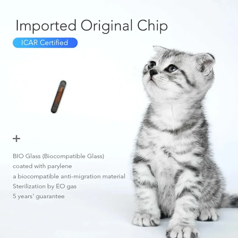 Imagem -03 - Animal Transponder Pet Reader Chip Animal Seringa Veterinária Injector Rfid 1.4x8 mm Fdx-b 134.2khz Pcs