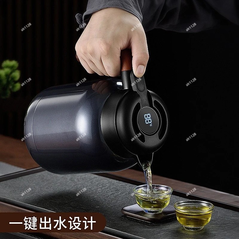 Large Capacity 316 Stainless Steel Thermos Pot Insulated Coffee Tea Maker Home Office Gift Teapot