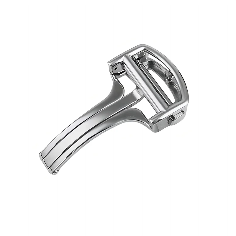 18mm polished solid stainless steel watch buckle for RONDE Rotonde de Cartier Solo deployment clasp metal accessory