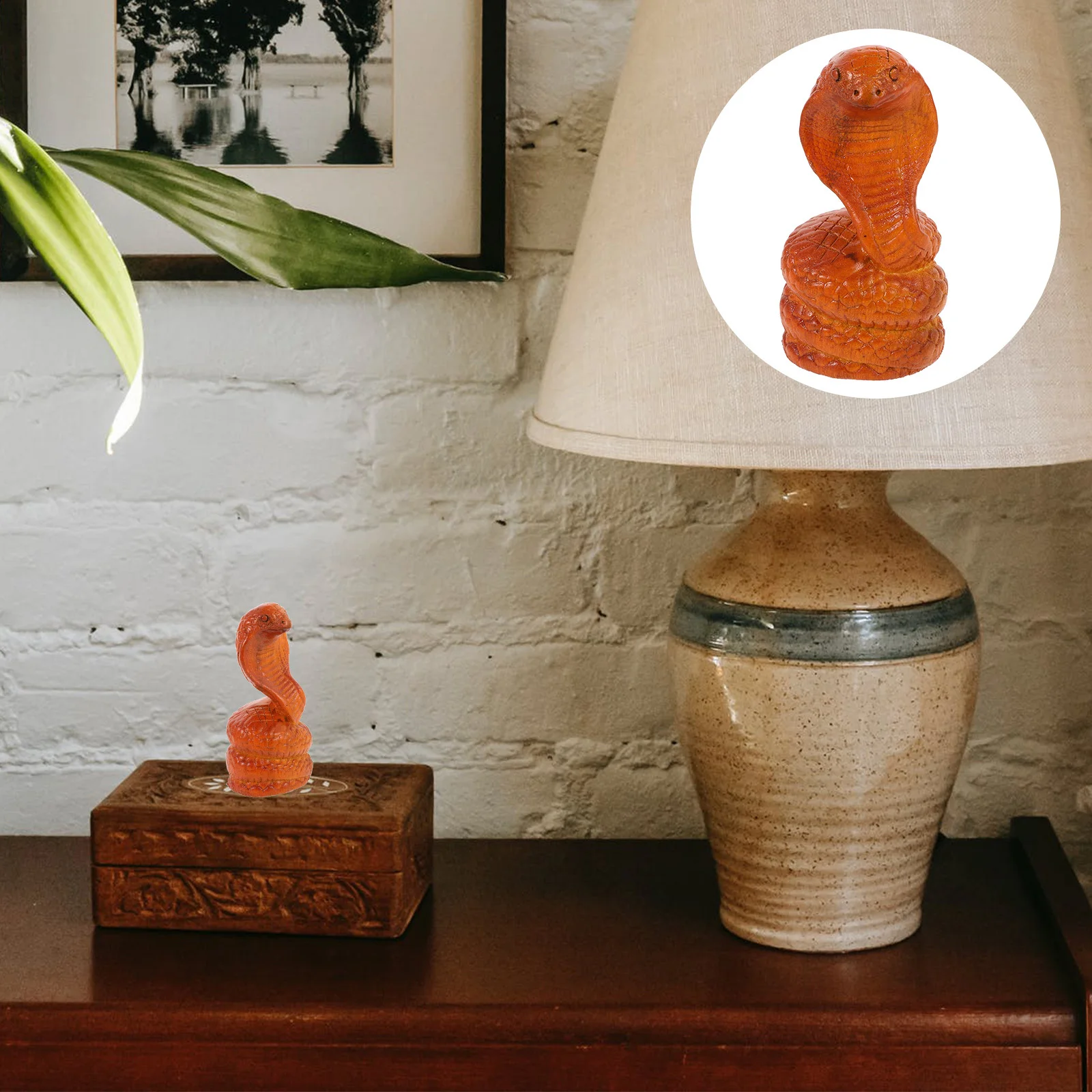 

Wood Carving Snake Statue Small Snake Shape Realistic Decor for Garden Desktop Halloween Thanksgiving Christmas Gifts