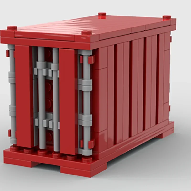 Spoorwegserie Moc Bouwstenen TTX Well Train Containers Modeltechnologie Modulaire blokken Bouw DIY-montage Speelgoedgeschenken