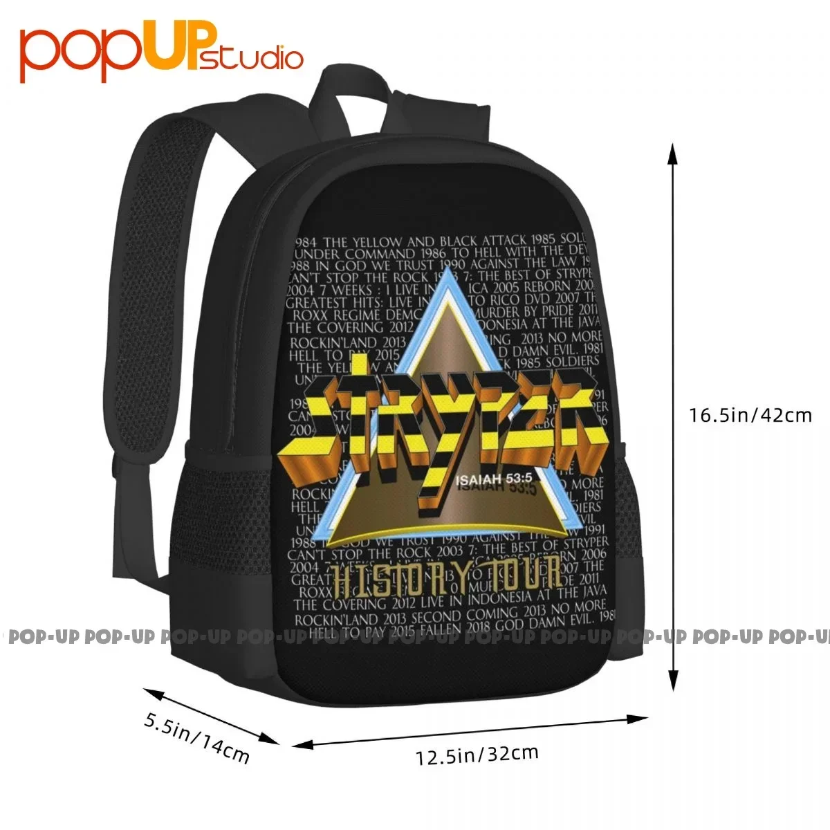 Stryper 2019 التاريخ Cd الفينيل دي في دي المشارك P-390 حقيبة الظهر سعة كبيرة أحدث Softback حقيبة حمل الجيم حقائب للسفر