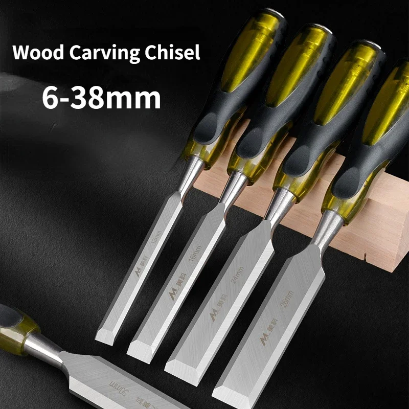 Wood Chisel Set CRV Steel Carving Chisel Professional Chisel Knife Hand Tool Set For Basic Detailed Carving Woodworkers Gouges