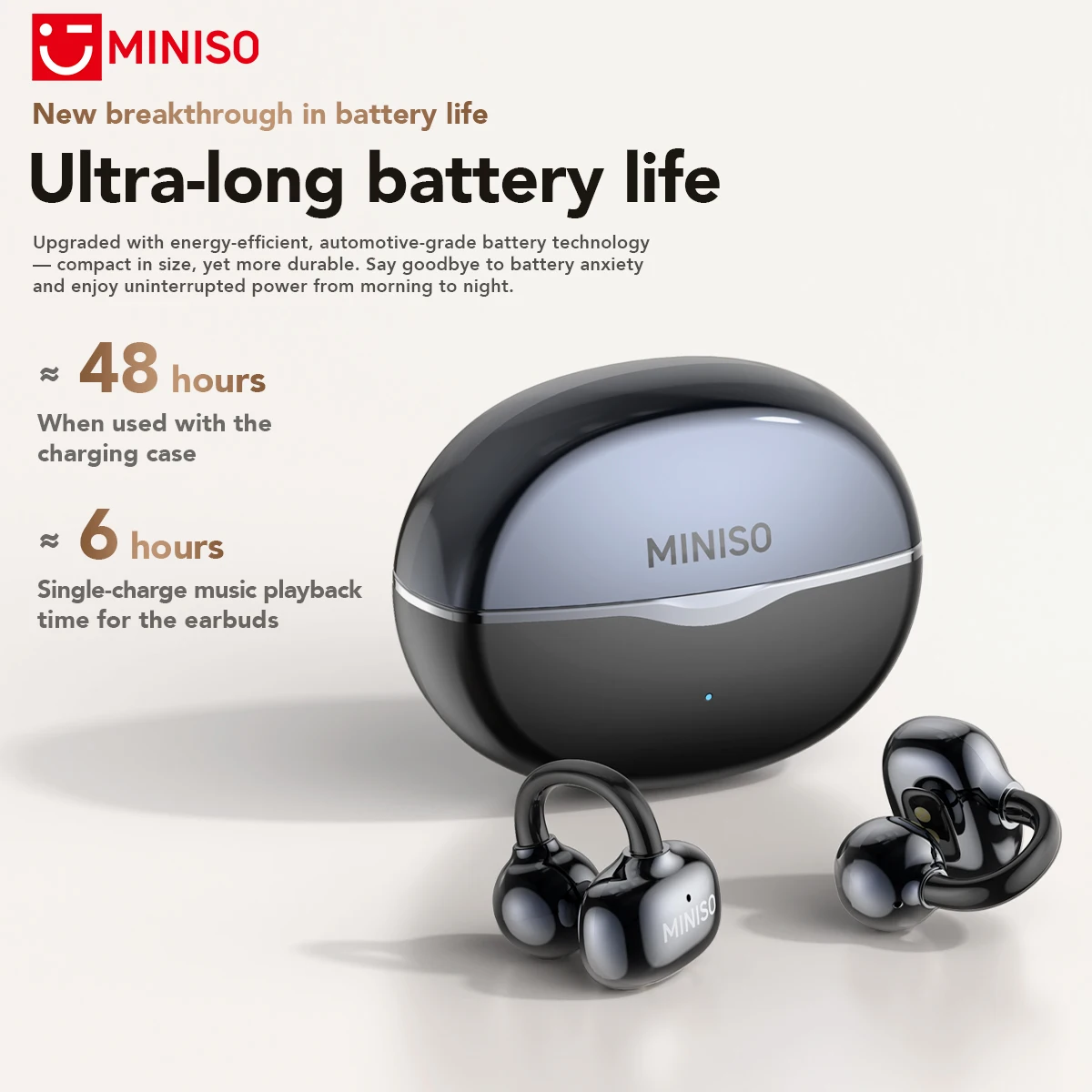 

Ai Translation Bluetooth Headphones MINISO Wireless Earphones Comfortable Earbuds Clear Sound Quality Earpiece Noise Cancelling