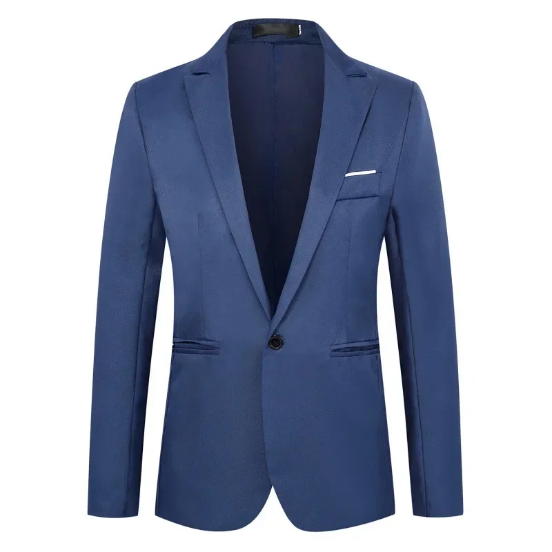 

B278-Early spring new single-sided lining double breasted spun wool suit jacket