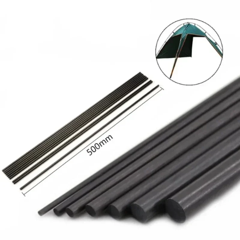 1/2/5Pcs High Strength Carbon Fiber Solid Rod Diameter 2-30mm Cylindrical Shaft For RC Model Drone Robot DIY