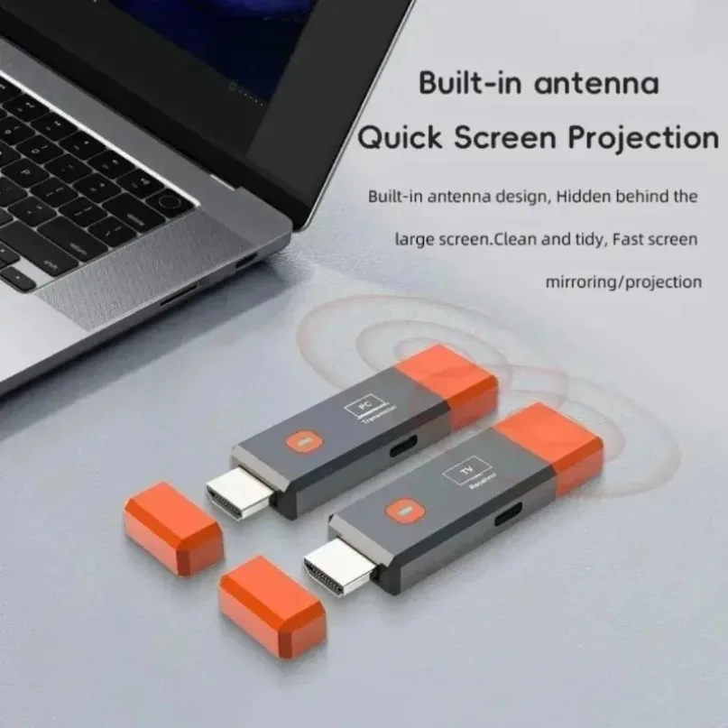 

Compatible with HDMI Interface Wireless Transmitter 50M 1080P Wireless Screen Mirroring Signal Extender for Laptop TV Projector