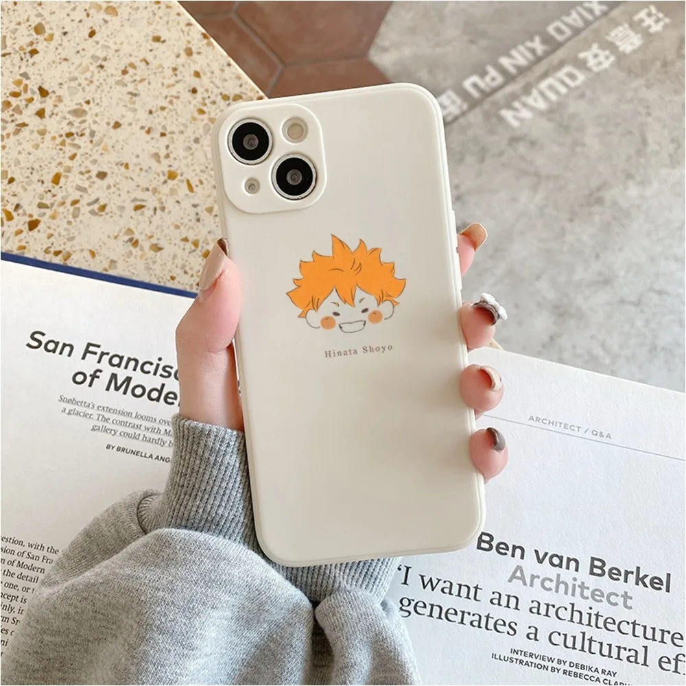 Japan Anime Oya Oya Oya Haikyuu Phone Case For Iphone 11 13 14 Pro Max X Xr Xs Max Se2020 12mini White Cover Case