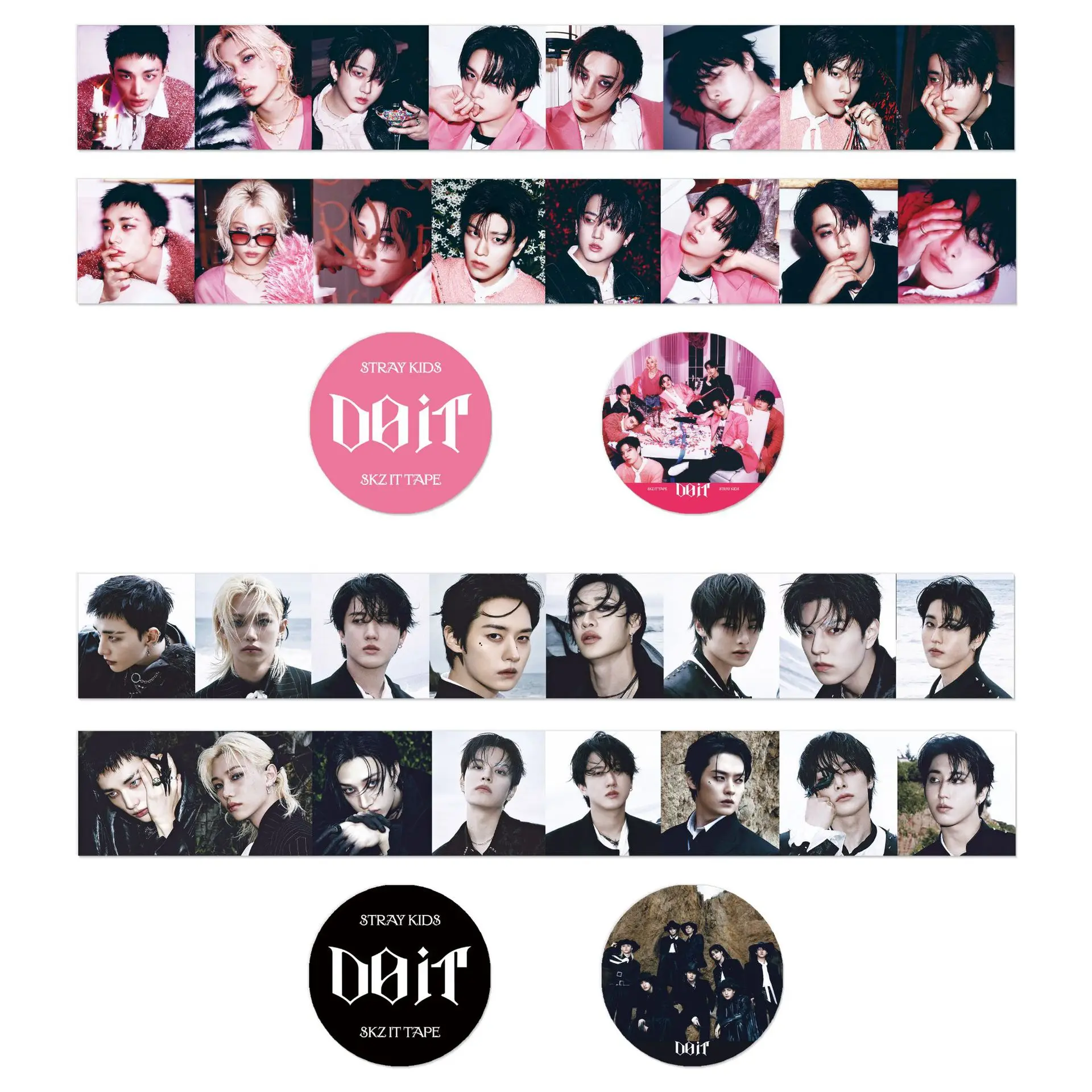 SKZOO رائجة البيع StrayKids الطرفية اشي الشريط DO IT ألبوم تحت عنوان ملصقات للمجلات لتقوم بها بنفسك مجموعة مروحة الحرفية