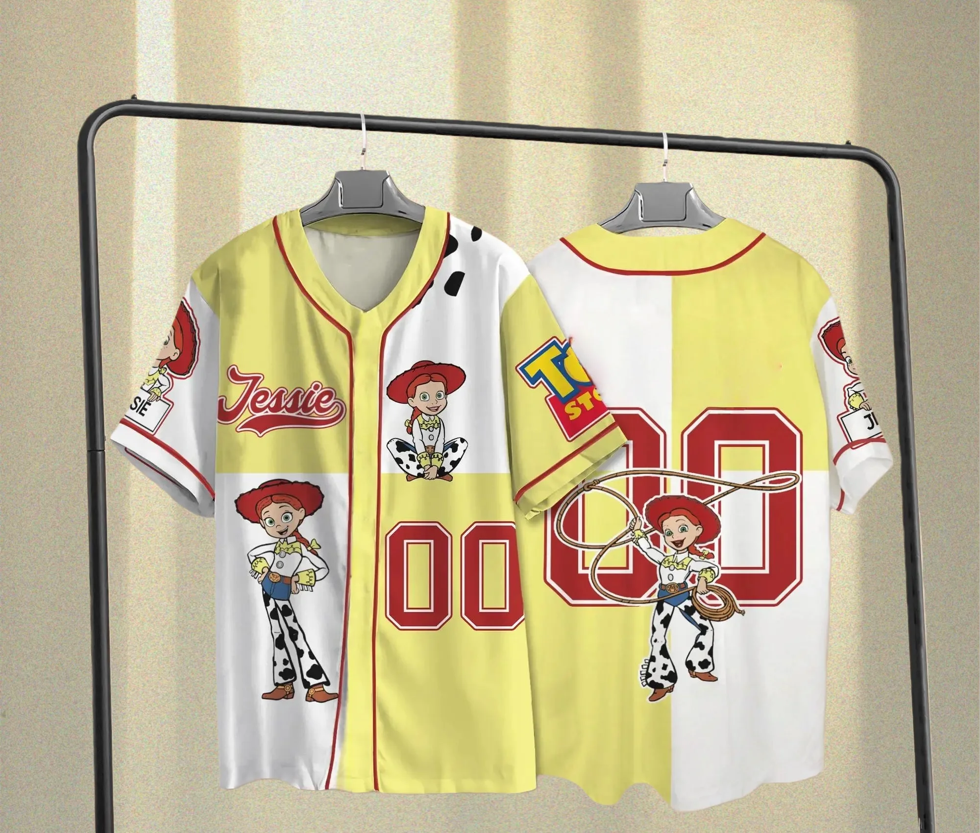 2025 مجموعة ديزني توي ستوري البيسبول جيرسي اختر شخصيات لعبة قمصان اسم مخصص للأطفال والشباب والكبار جيرسي Camicia Uomo #1