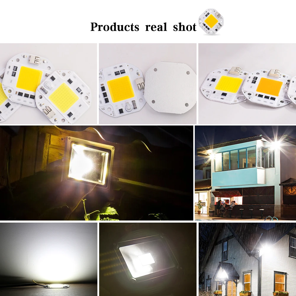 110V 220V LED Chip 10PCS 50W 70W 100W COB Chip LED Lamp Beads for Flood Light Spotlight Lampada DIY Lighting Welding Free