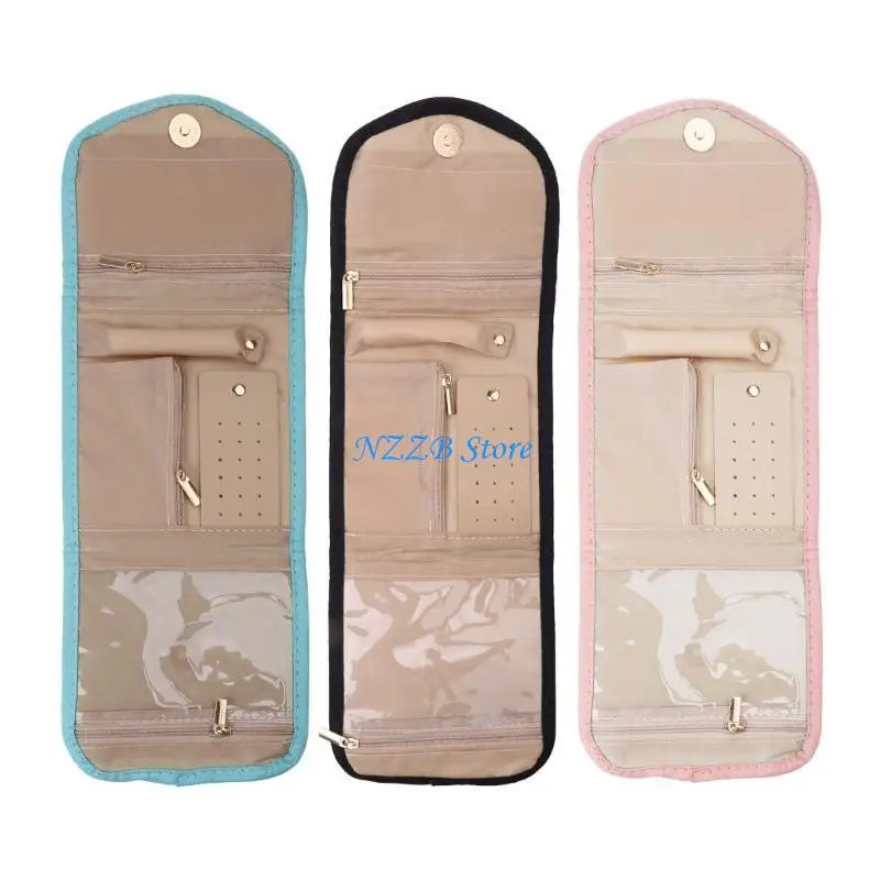 Recipiente colar brinco viagem T21F para armazenamento portátil viagem para pulseira