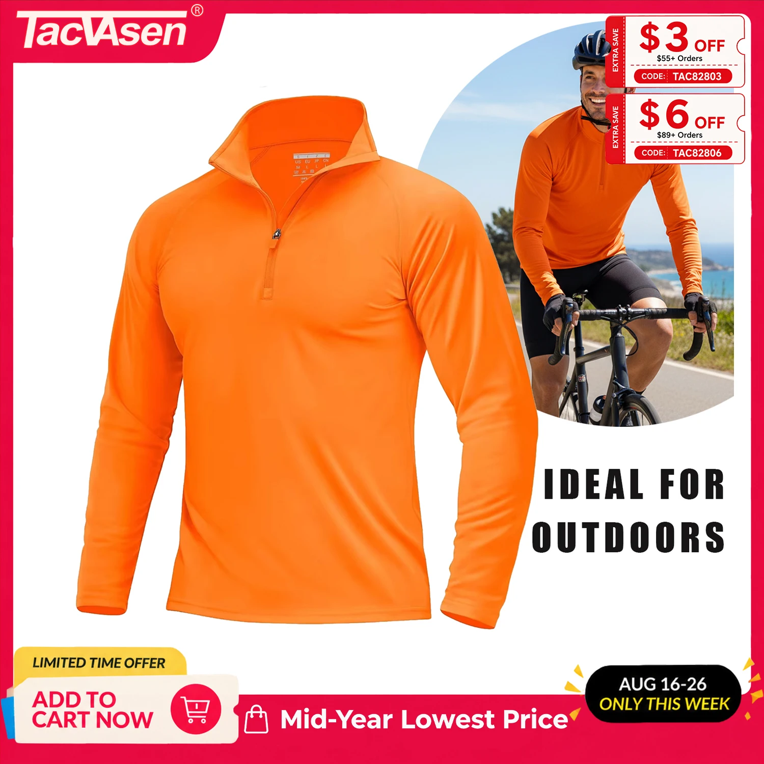 Men's UPF50+ Quick Dry Long Sleeve Fishing Shirt