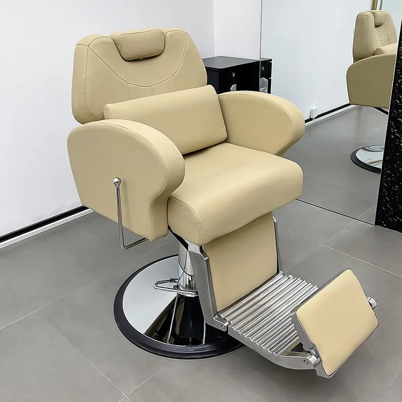 Salon oily , barber chair, high-end barbershop chair, hair salon special hairdressing chair, rotating and inverting scraped