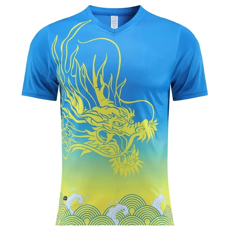 

Quick Dry Gym Fitness Training Short Sleeves Tops Sports Running Tees Team Table Tennis T Shirt Men Women Pingpong T-Shirt