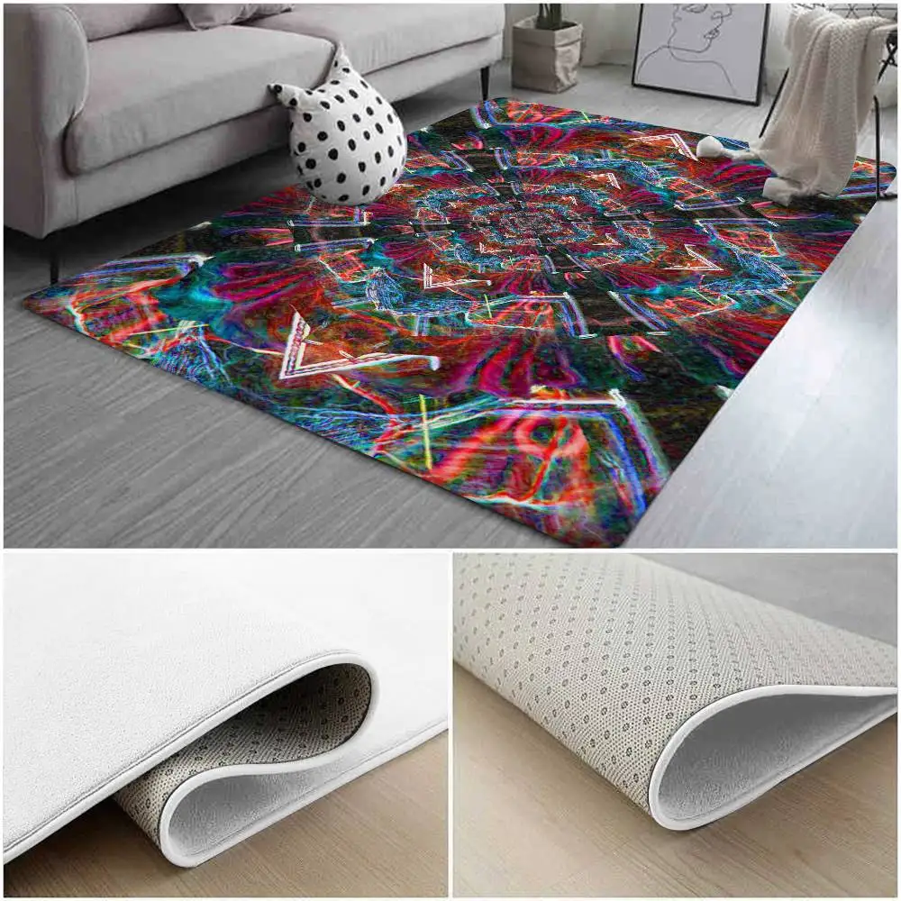 Bohemia Style Floor Mats Home Laundry Rug Carpet For Living Room Decor Lounge Area Anti-slip Foot Mat Entrance Doormat