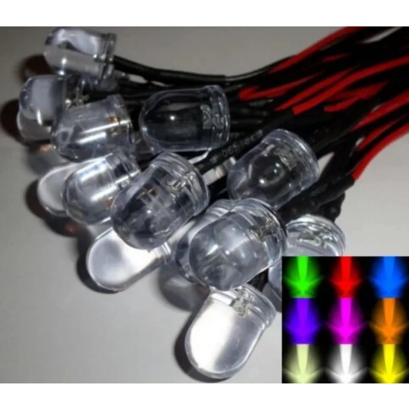 3MM/5MM/10mm Ultra Bright Pre-wired Constant/Flashing 12v LED