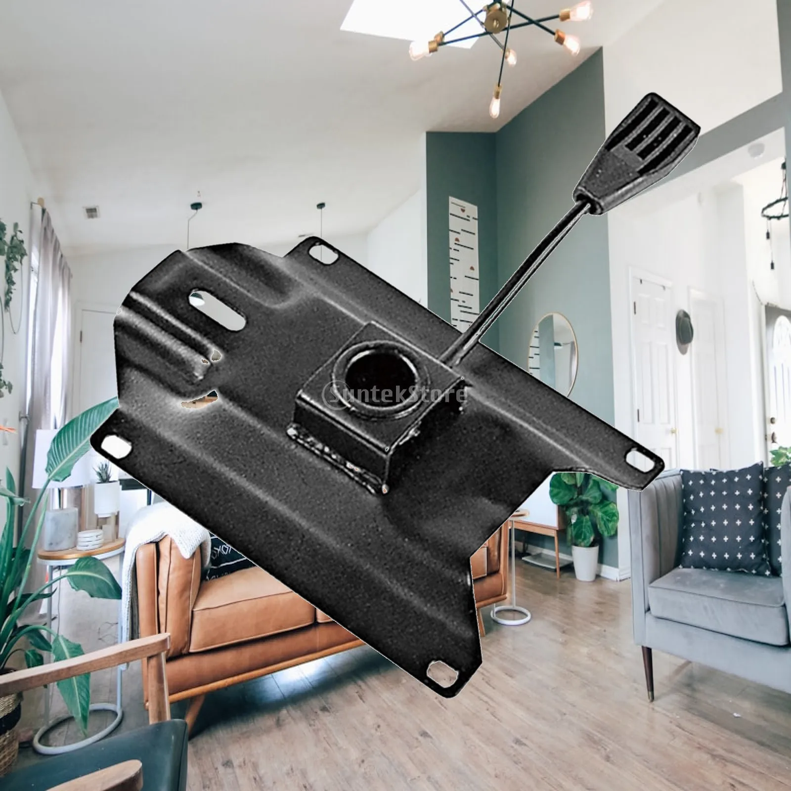 Furniture Seat Plate Heavy Duty Swivel Mount Iron Base for Gaming Office Chairs Bar Stools Home Accessories