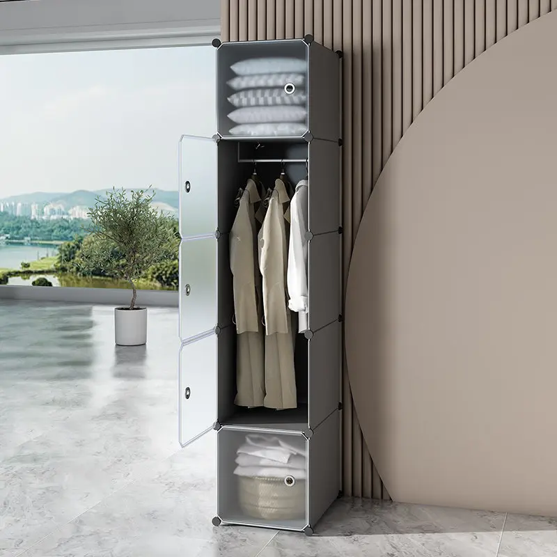 

Bedroom Clothes Wardrobe Storage Organizer Cabinet Plastic Partitions Living Room Wardrobe Modern Guarda Roupa Hotel Furniture