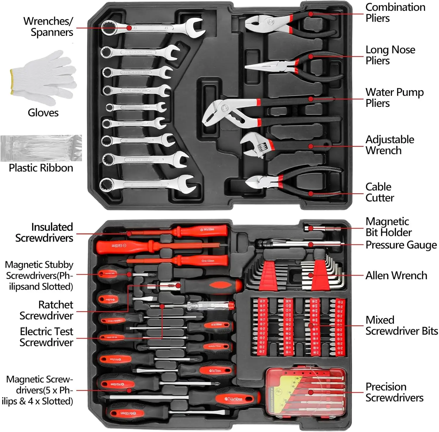 1  set  Mechanic Tool Set Home Repair Tool kit Wrenches Socket with Trolley Case Hand Tools for Daily Use Househould    GJ2118