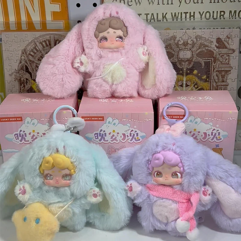LuckyDeerNai Goede Nacht Bunny Blind Box Schattig Konijn Pluche Pop Mystery Box LuckyDeerNai Anime Figuur Hanger Verrassing Tas Speelgoed