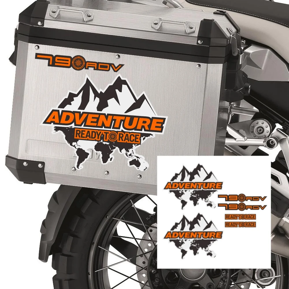 Trunk 790 Travelled Box Panniers Luggage Aluminum Cases Stickers Decal Side Tail Top For 790 ADV Adventure DUKE