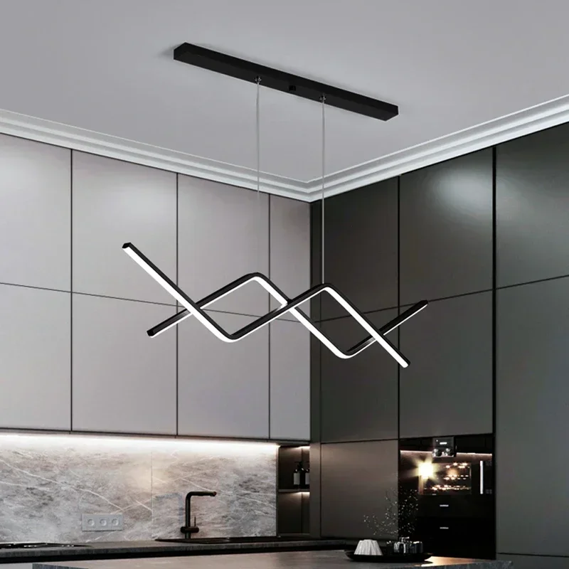 Moderno led pingente de luz para sala estar cozinha bar restaurante pendurado lâmpadas minimalista longo lustre decoração luminárias