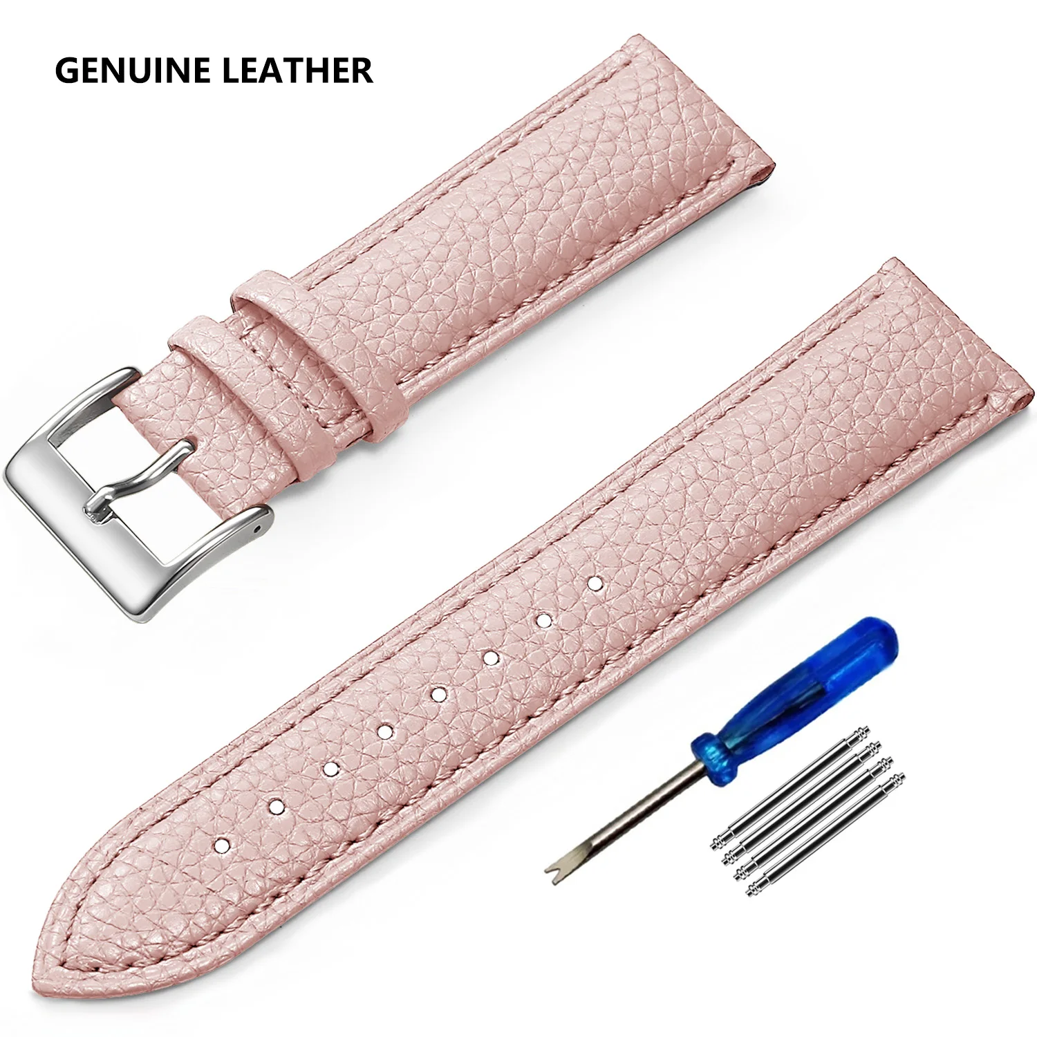 Genuine Leather Watch Band, Multiple Sizes