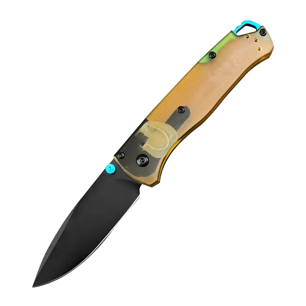 Newest BM 535 MINI Bugout Tactical Folding Knife D2 Blade PEI Plastic Handle EDC Outdoor Camping Self-defence Survival Tools