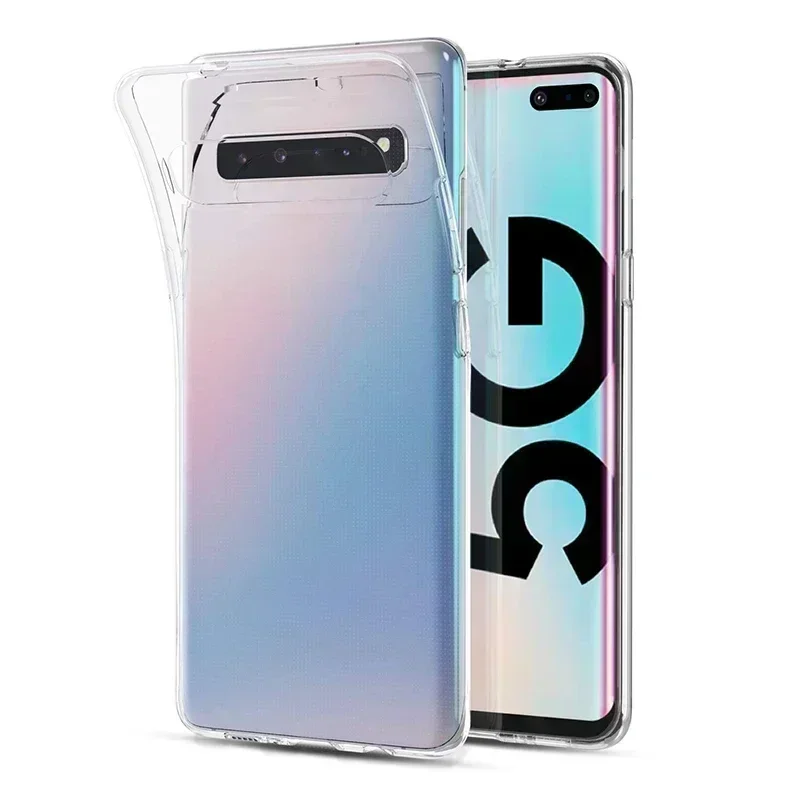 Fundas de teléfono transparentes de silicona para Samsung Galaxy S10 5G E S10E Plus Lite S105G S10Plus, funda trasera fina transparente de TPU suave