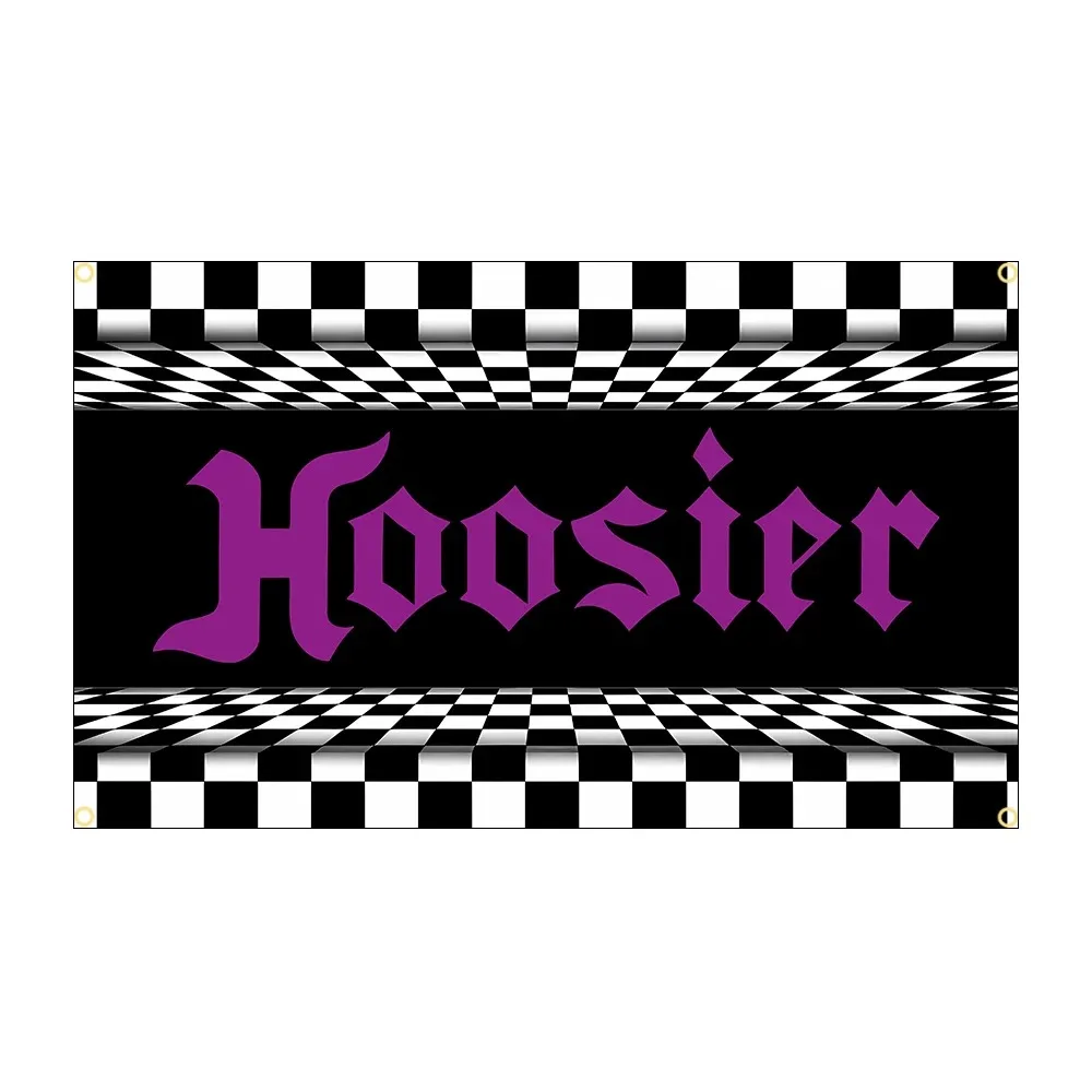 Hoosier Racing Tire Flag Polyester Printed  Racing Car Banner for Decor