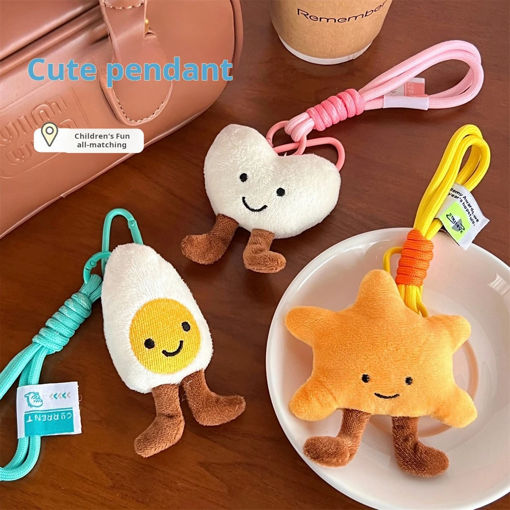 Koreanischer Plüsch-Dessert-Burger-Anhänger, süßer Kuchen-Schlüsselanhänger, Anhänger, Rucksack-Anhänger