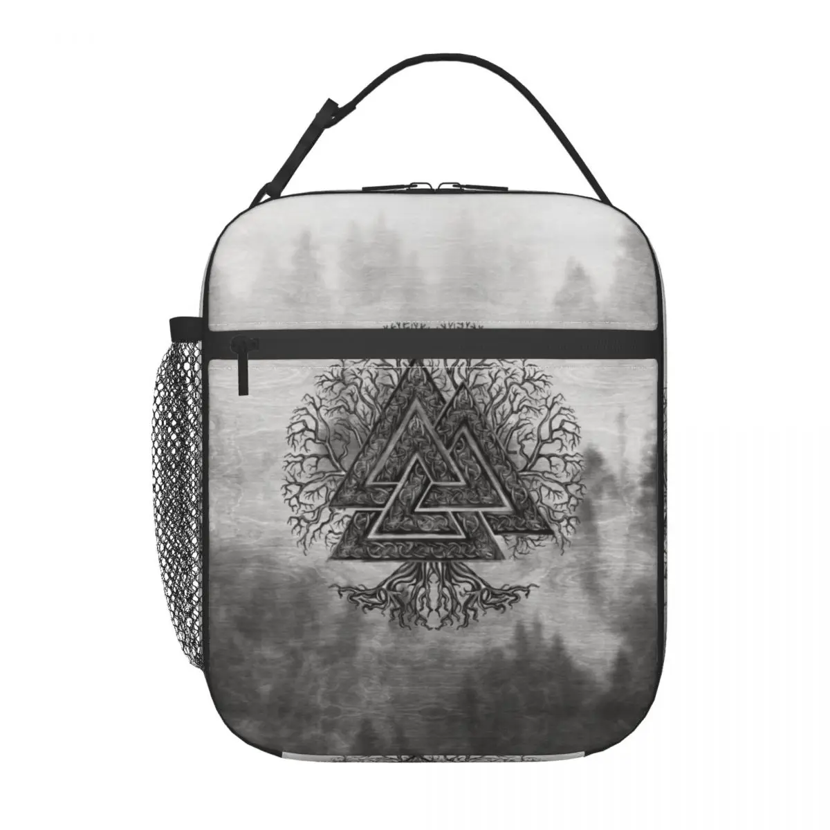 Valknut e Árvore da Vida Yggdrasil Sacola de almoço isolada para mulheres, refrigerador reutilizável, comida térmica, lancheira escolar, viking nórdico