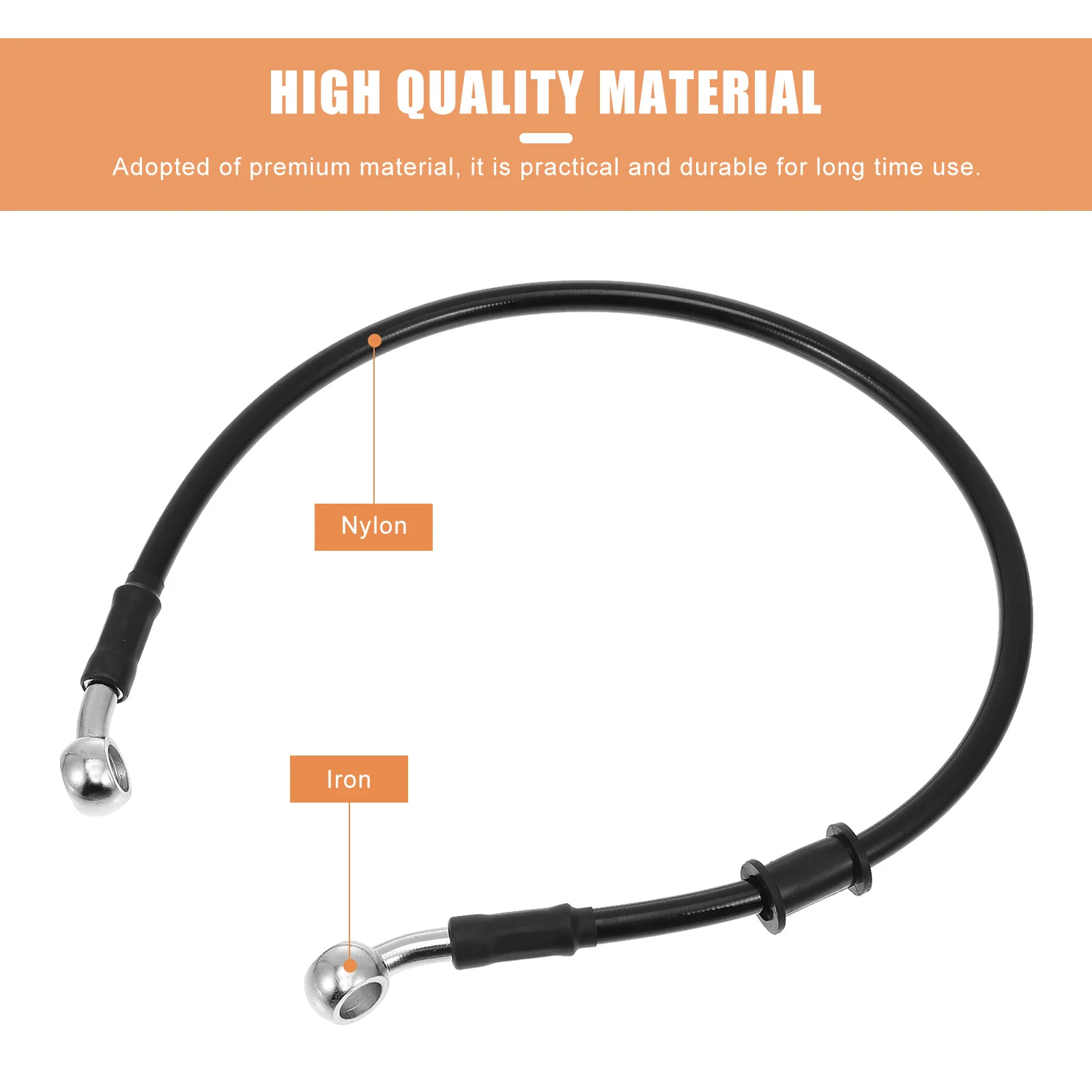 

1pc Motorcycle Hose Durable Nylon Iron Hydraulic Line For Bike Bike Brake Wire Motorcycle Brake Line