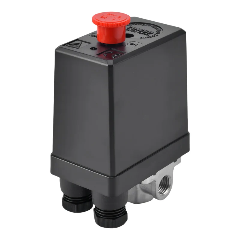 1-4 منفذ ضاغط الهواء مفتاح ضغط 90-120psi التلقائي مفتاح ضغط الهواء ضواغط الهواء الكهربائية أداة ملحق #4