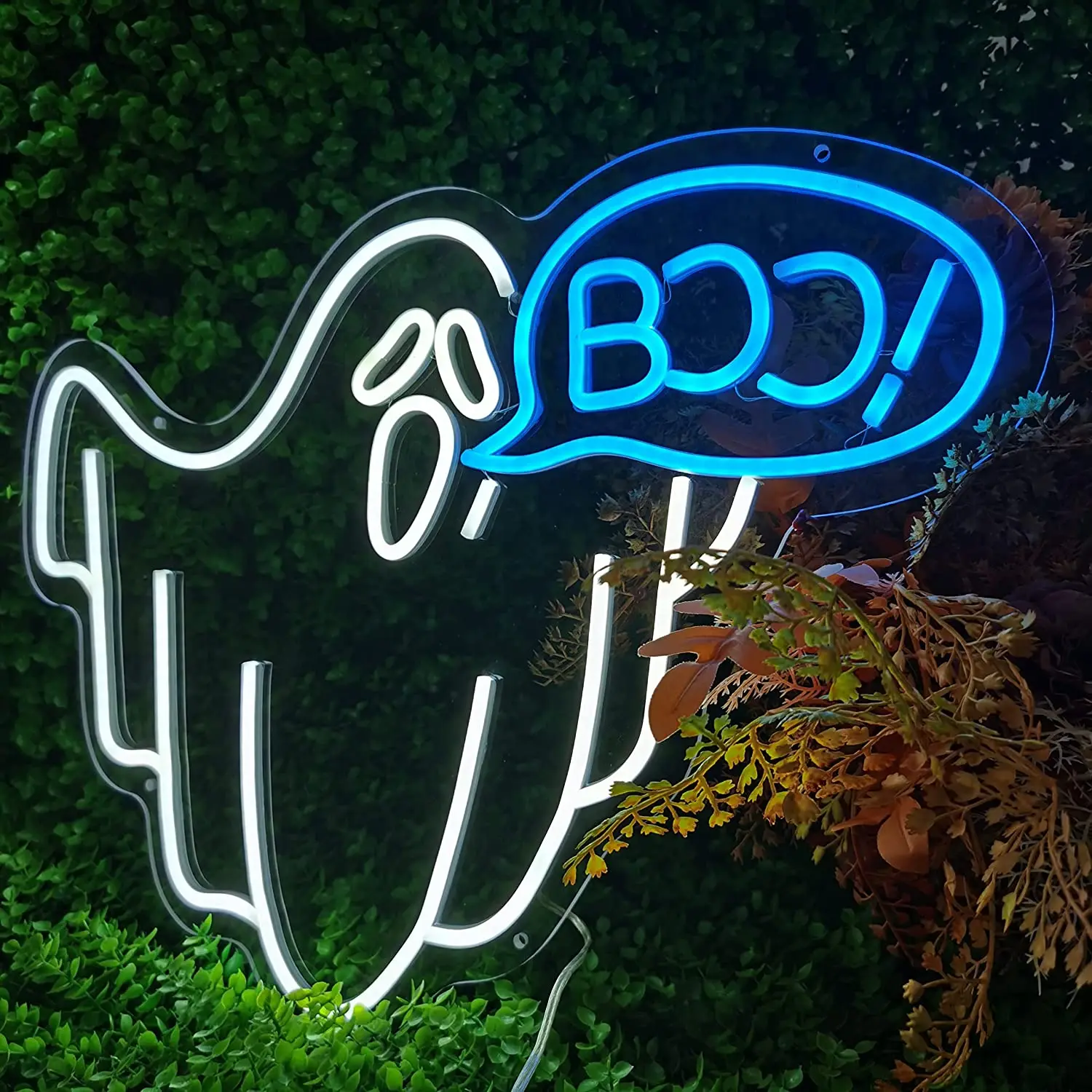 Halloween Custom Anrgy BOO Skeleton Witch Hat Neon Light Pumpkin Ghost Neon Sign For Halloween Decoration