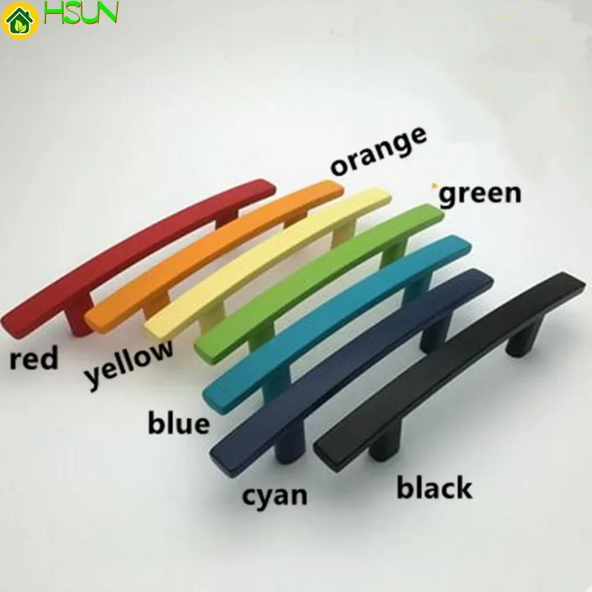 76mm White Black Orange Blue Pink Drawer Tv Table Pulls Knobs 3