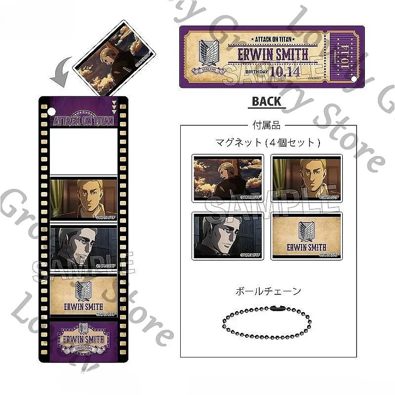 アクリルキーリングキーホルダーアニメアーウィン・スミスリヴァイ・アッカーマン進撃の巨人コスプレ漫画ペンダントウィジェットギフト