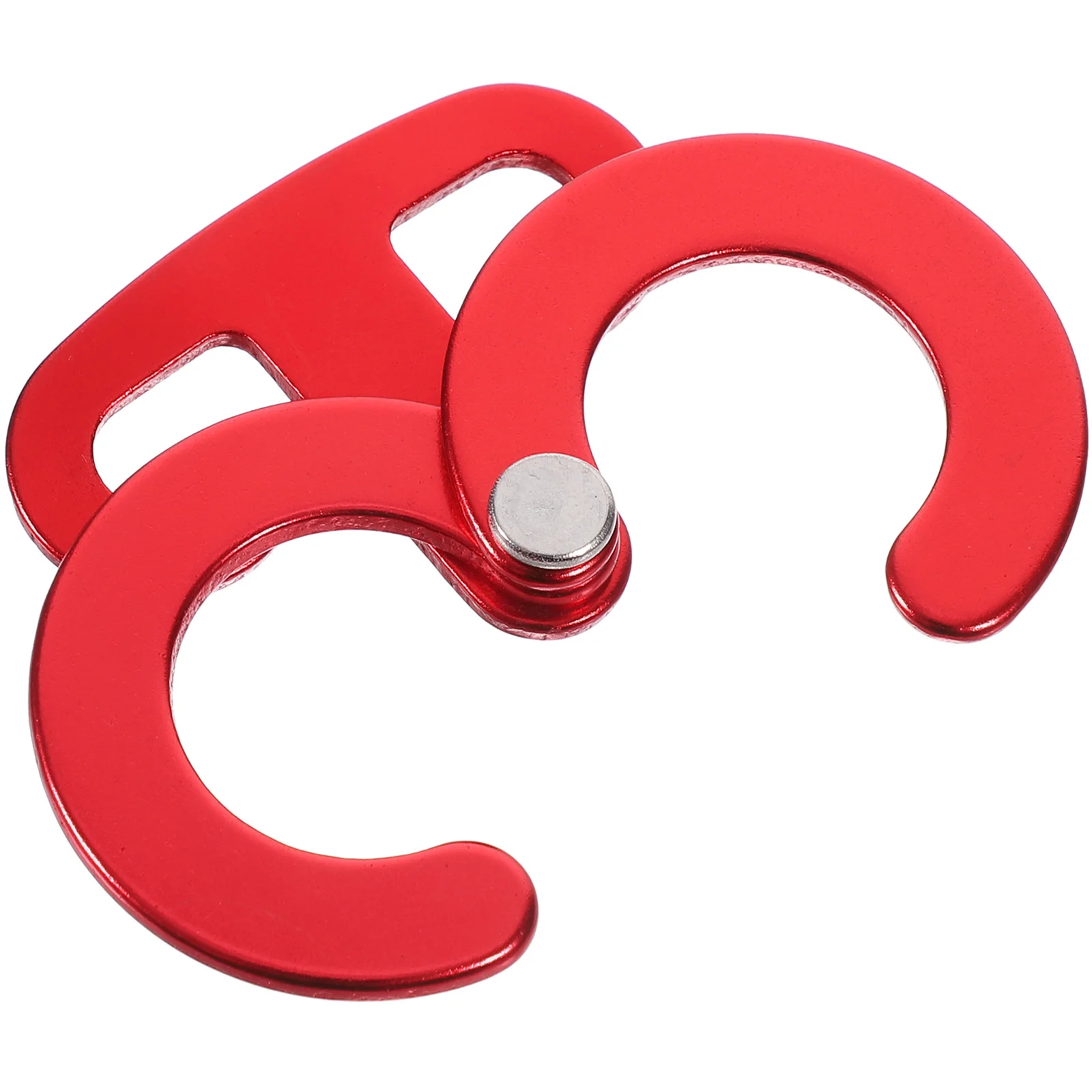 

T-Shaped Hook Red Multi Functional Rope Clip for Outdoor Camping Hiking Tent Setup Wind Resistant Hanging Tool